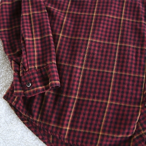 Maurices Button Up Shirt Gingham Plaid Shirt Zipper Pocket Women's XL Fall EUC - Picture 9 of 12